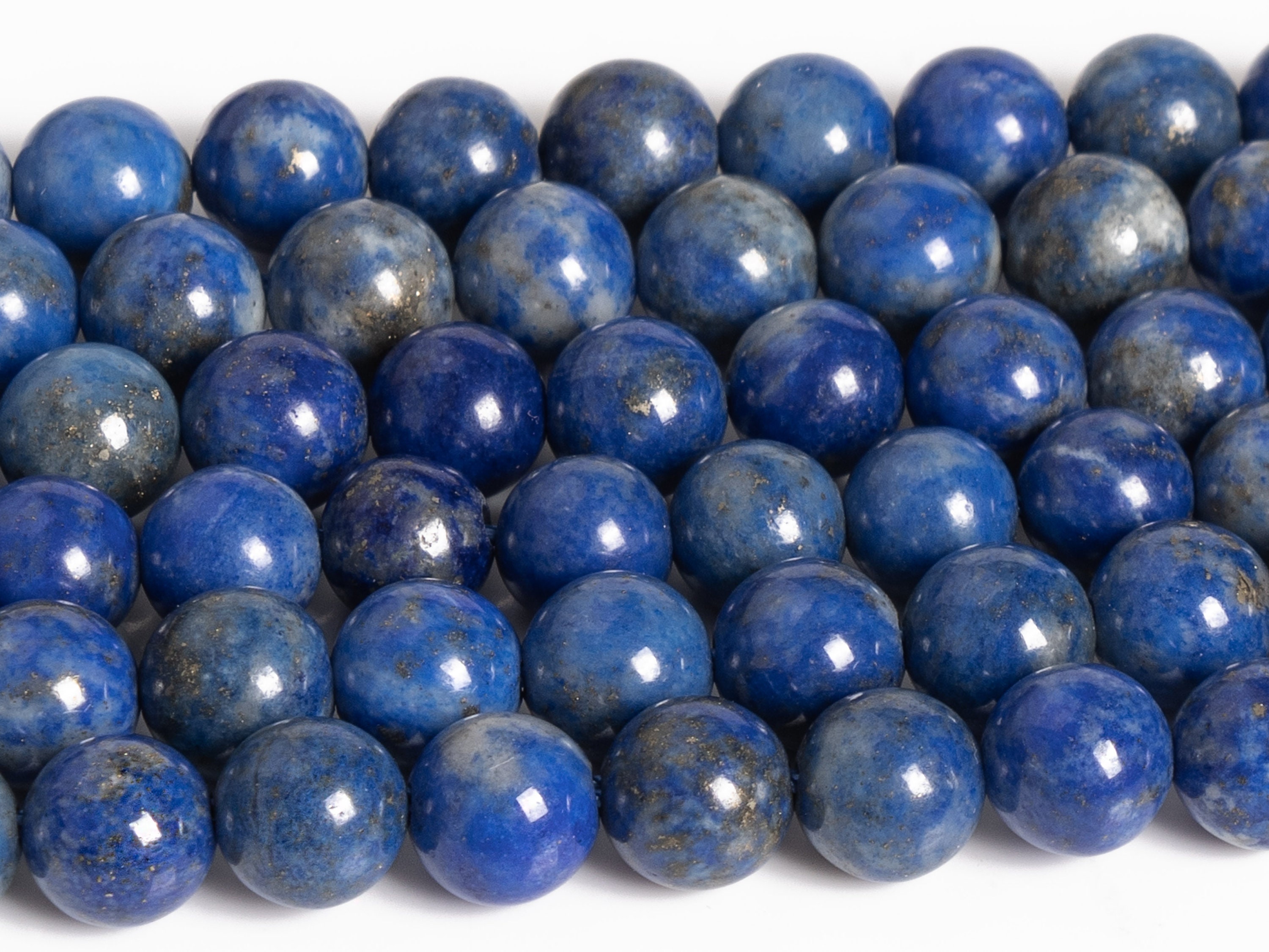 Blue Lapis Lazuli Beads Genuine Natural Gemstone Round Loose Beads 6mm 8mm 10mm Bulk Lot Options