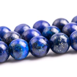 Natural Grade A+ Deep Blue Lapis Lazuli Gemstone Beads 6mm Round Loose Beads 15" Strand Bulk Lot Jewelry Making Supplies