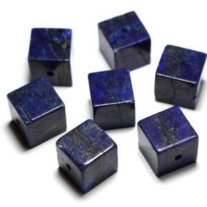 1pc - Perle Pendentif Pierre Lapis Lazuli Grade B Imperfections Cube 15mm Bleu Nuit Doré - 7427039743563 1pc - Perle Pendentif Pierre Lapis Lazuli Grade B Imperfections Cube 15mm Bleu Nuit Doré - 7427039743563