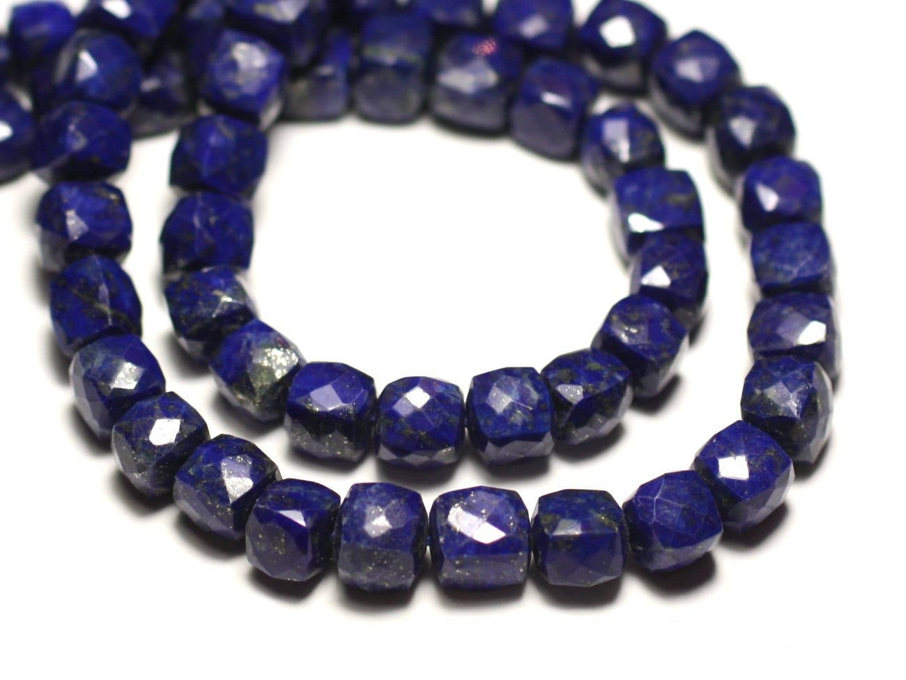1pc - Perle De Pierre - Lapis Lazuli Cube Facetté 5-6mm - 8741140020184