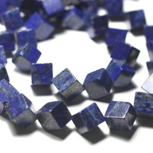 2pc - Perles De Pierre - Lapis Lazuli Cubes 10-14mm 8741140029293 2pc - Perles De Pierre - Lapis Lazuli Cubes 10-14mm 8741140029293