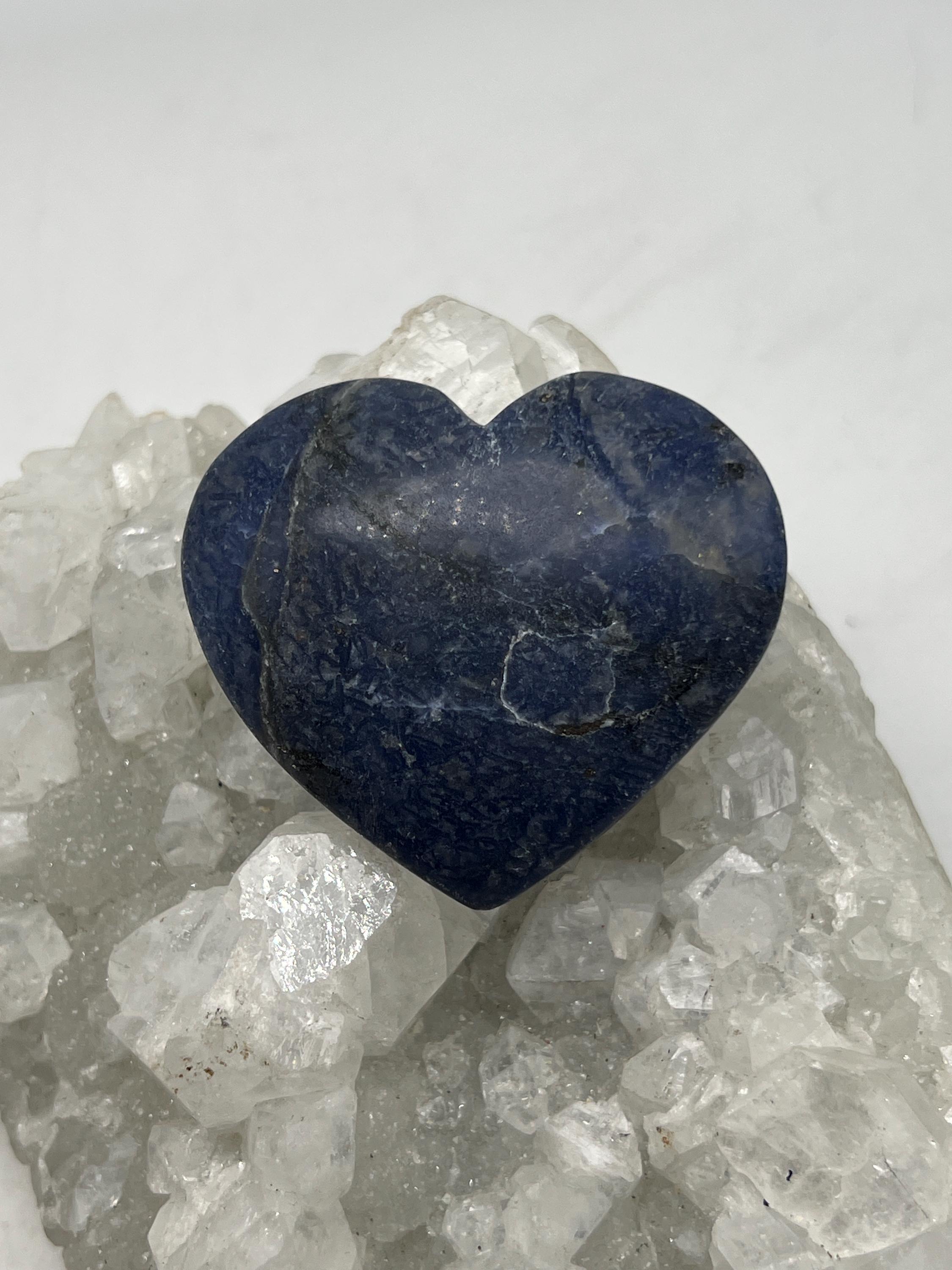 Carved Lapis Heart 2 1/4 Carved Lapis Heart 2 1/4