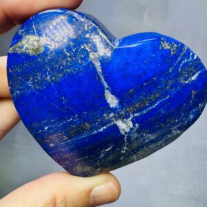 Lapis Lazuli Heart Crystal, Lapis Lazuli Heart, Lapis Palm Stones, Blue Crystal Heart