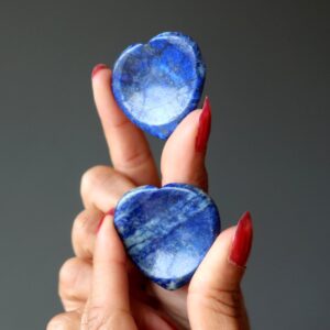 Lapis Heart Rub Away Worry Stone Blue Love Healing Crystal Lapis Heart Rub Away Worry Stone Blue Love Healing Crystal