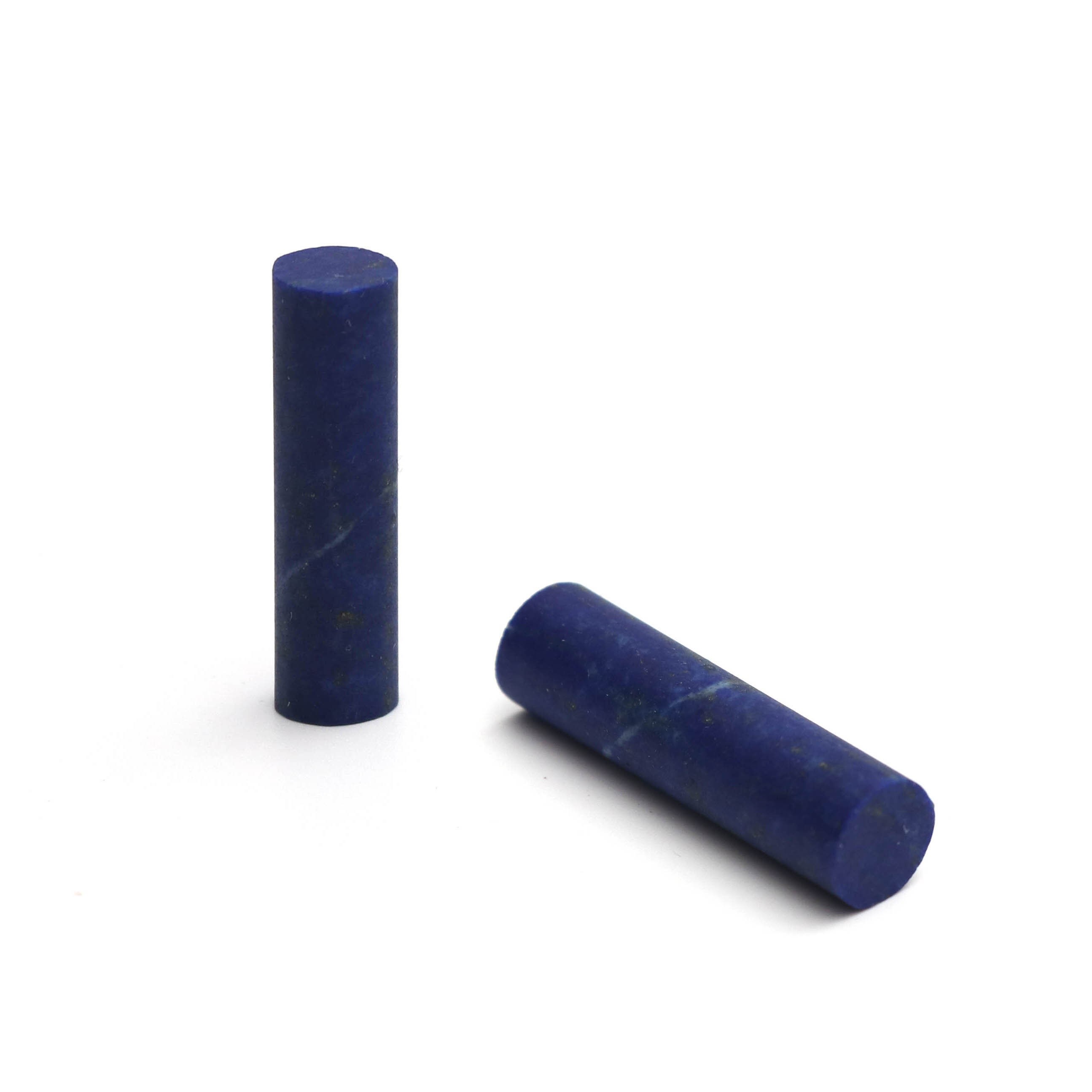 Lapis Matte Finish Cylinder Gemstone, 8.5x30.5 Mm , Matt Finish Gemstone , Aa Quality , Price Per Pair Gemstone