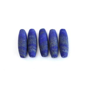 Lapis Matte Finish Barrel Loose Gemstone, 7x22 Mm, Lapis Jewelry Making Gemstone, Top Drilled, Set Of 5 Pieces Lapis Matte Finish Barrel Loose Gemstone, 7x22 Mm, Lapis Jewelry Making Gemstone, Top Drilled, Set Of 5 Pieces