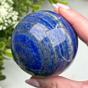 Lapis Lazuli Sphere | 58mm | - #10 (polished Blue Crystal Ball, Throat Chakra, Healing Stone) Lapis Lazuli Sphere | 58mm | - #10 (polished Blue Crystal Ball, Throat Chakra, Healing Stone)