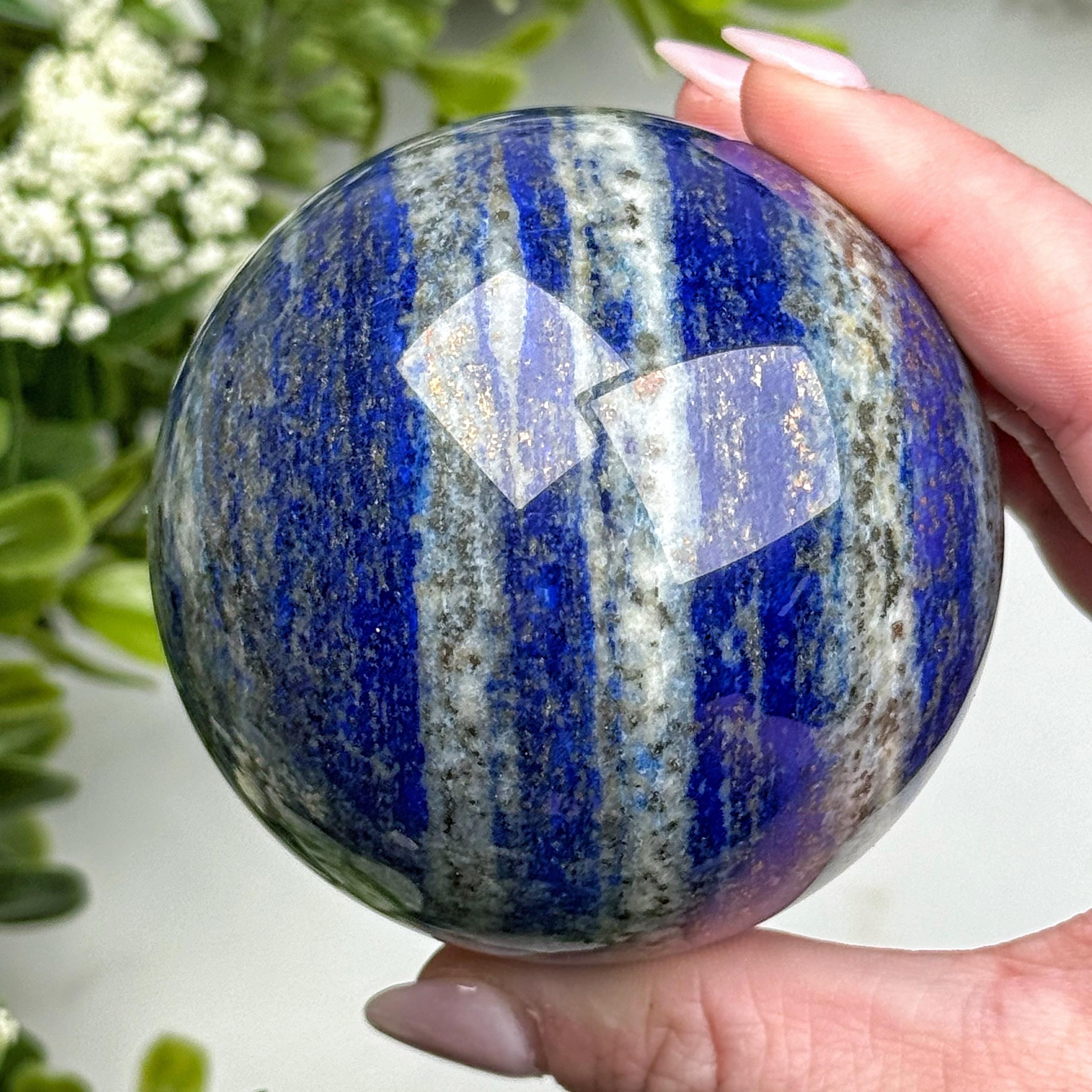 Lapis Lazuli Sphere | 67mm | - #5 (polished Blue Crystal Ball, Throat Chakra, Healing Stone)