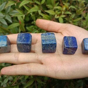 Lapis Lazuli Cube Shaped Tumbled Stone Lapis Lazuli Cube Shaped Tumbled Stone