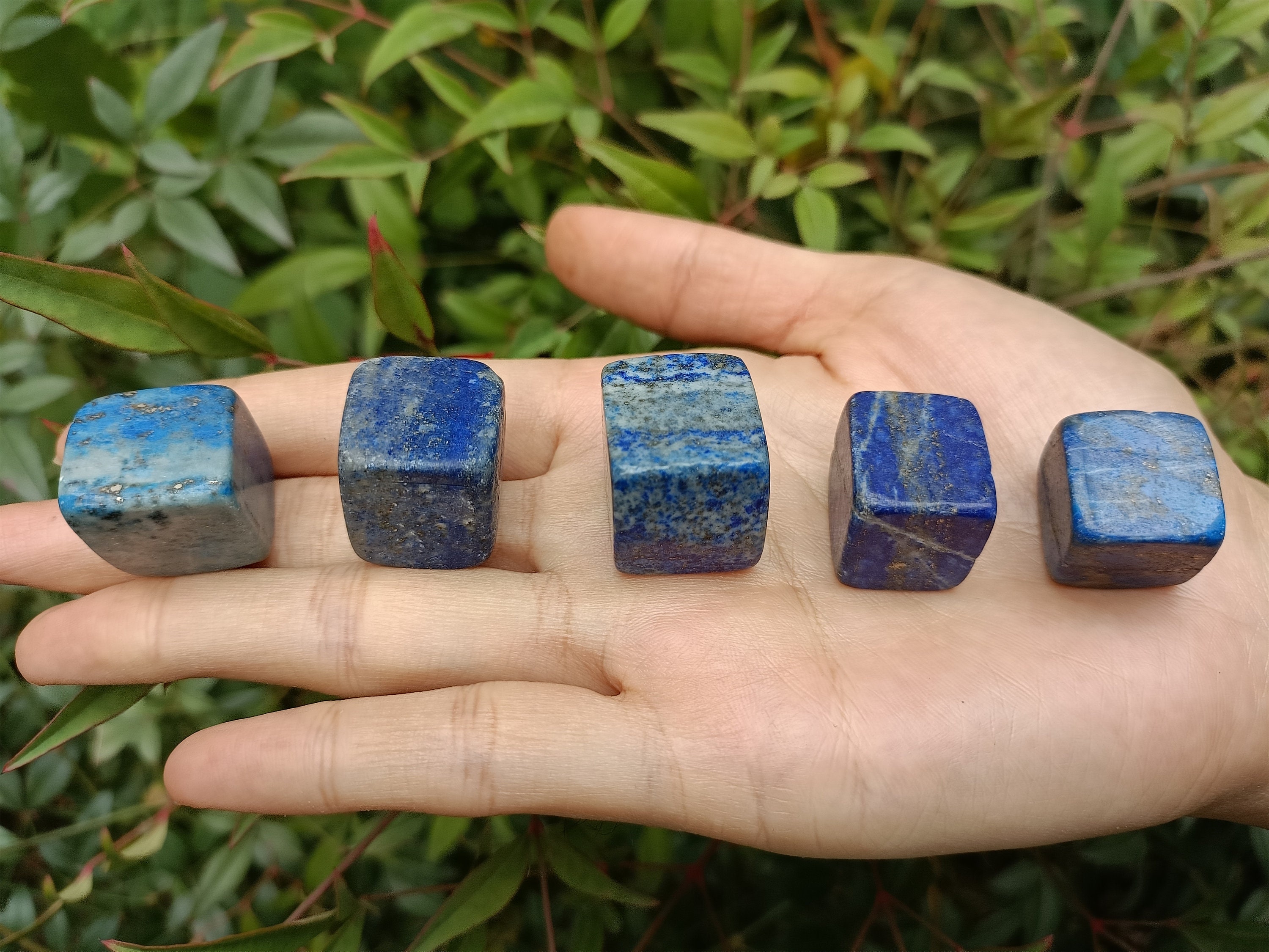 Lapis Lazuli Cube Shaped Tumbled Stone Lapis Lazuli Cube Shaped Tumbled Stone