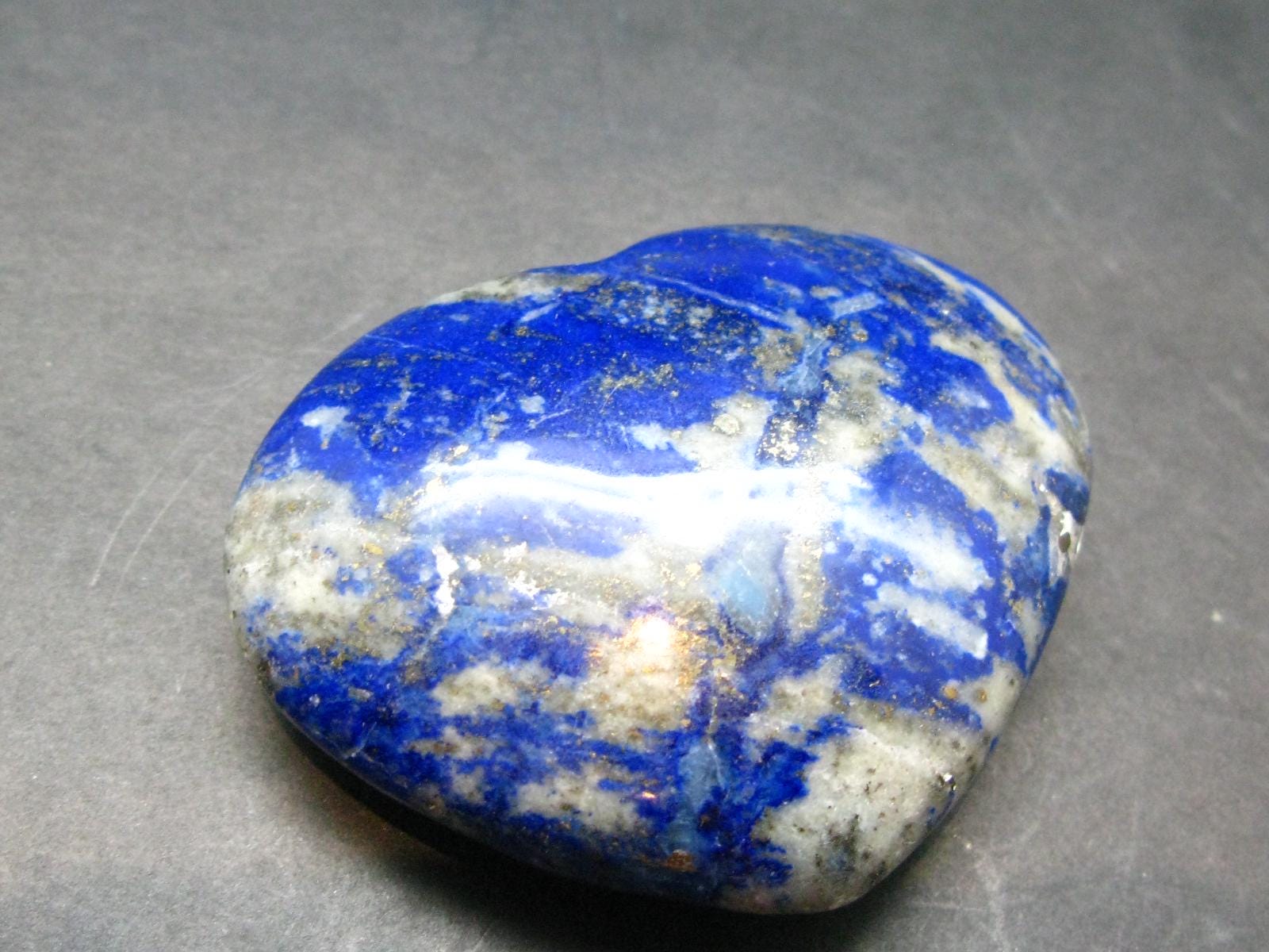 Lapis Lazuli Lazurite Tumbled Heart From Afghanistan - 1.8"
