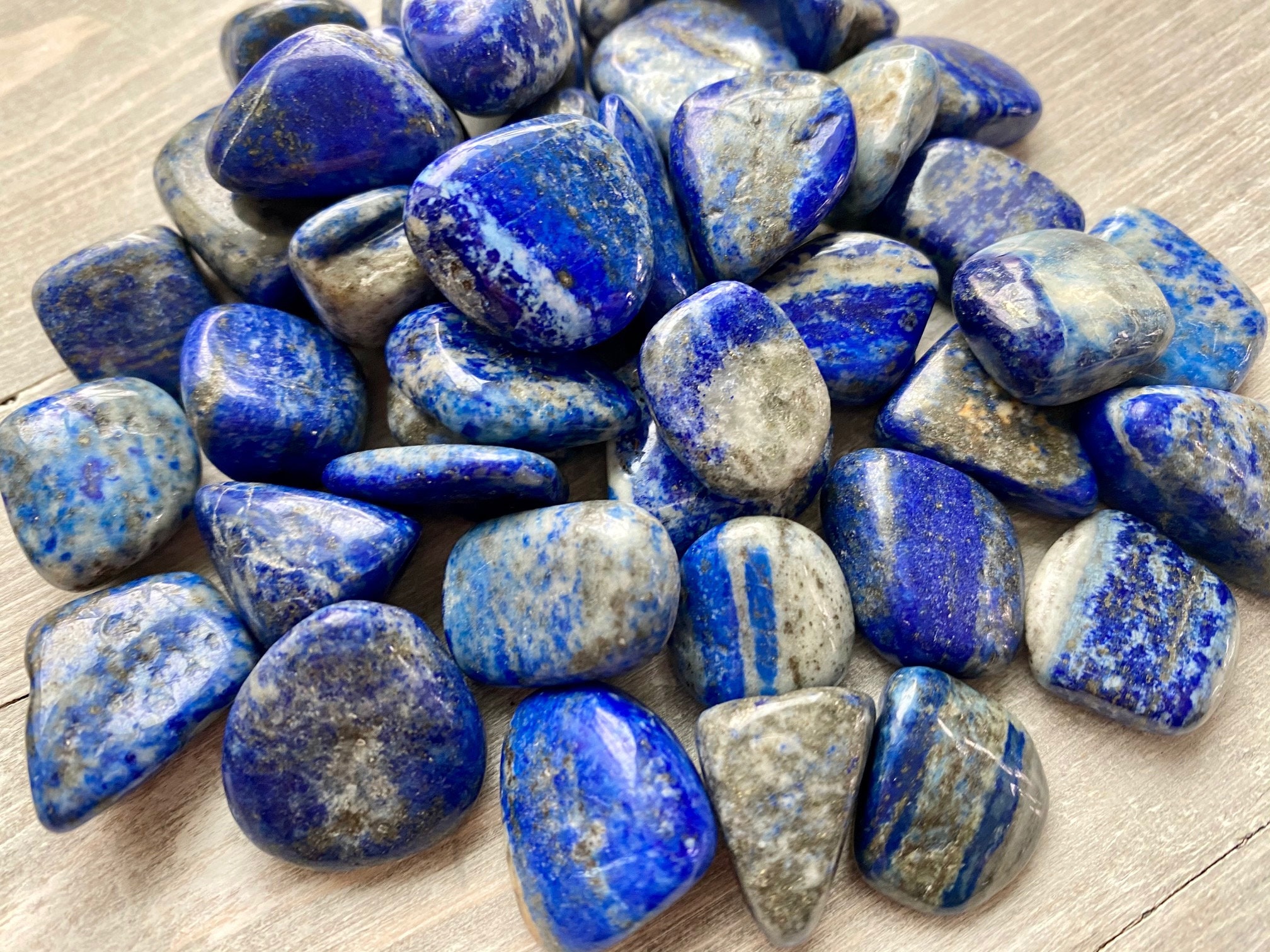 Lapis Lazuli Tumbled Stone , Blue Gemstone Crystal Natural Lapis Lazuli Tumbled Stone , Blue Gemstone Crystal Natural
