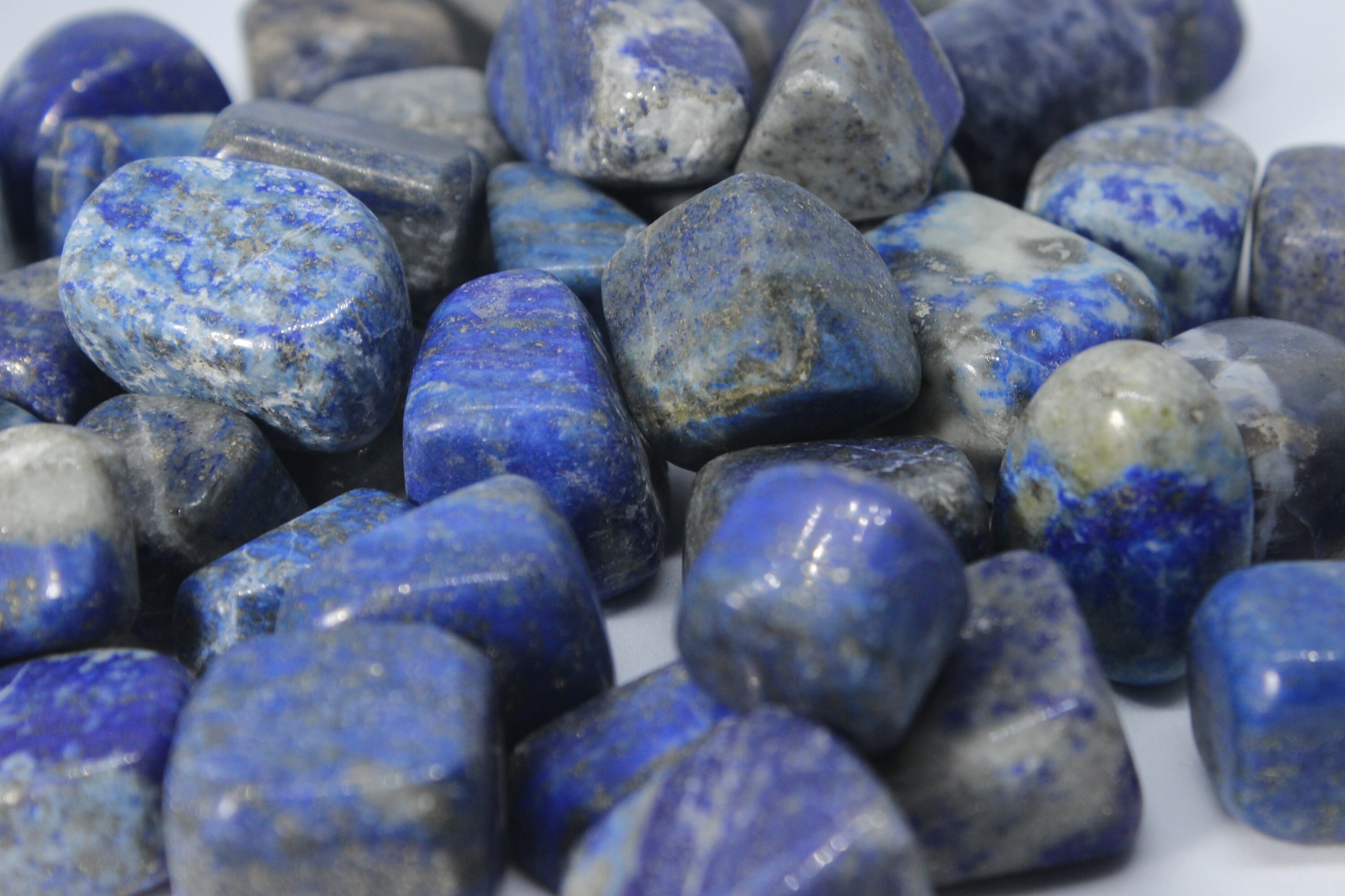 Lapis Lazuli Tumbled Stone: Grade A Polished Gemstone