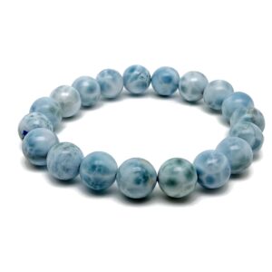Larimar Gemstone Bracelet - AAA Premium Quality Crystal Bracelet - Men&Women Stretchy Bracelet - Gift for Her - Crystal Healing - AA1005