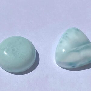 2 Genuine Larimar Cabochons 2 Genuine Larimar Cabochons