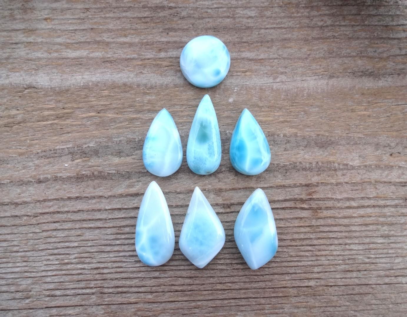 Blue Larimar Cabochon, Ring Size Gemstone Cabochon