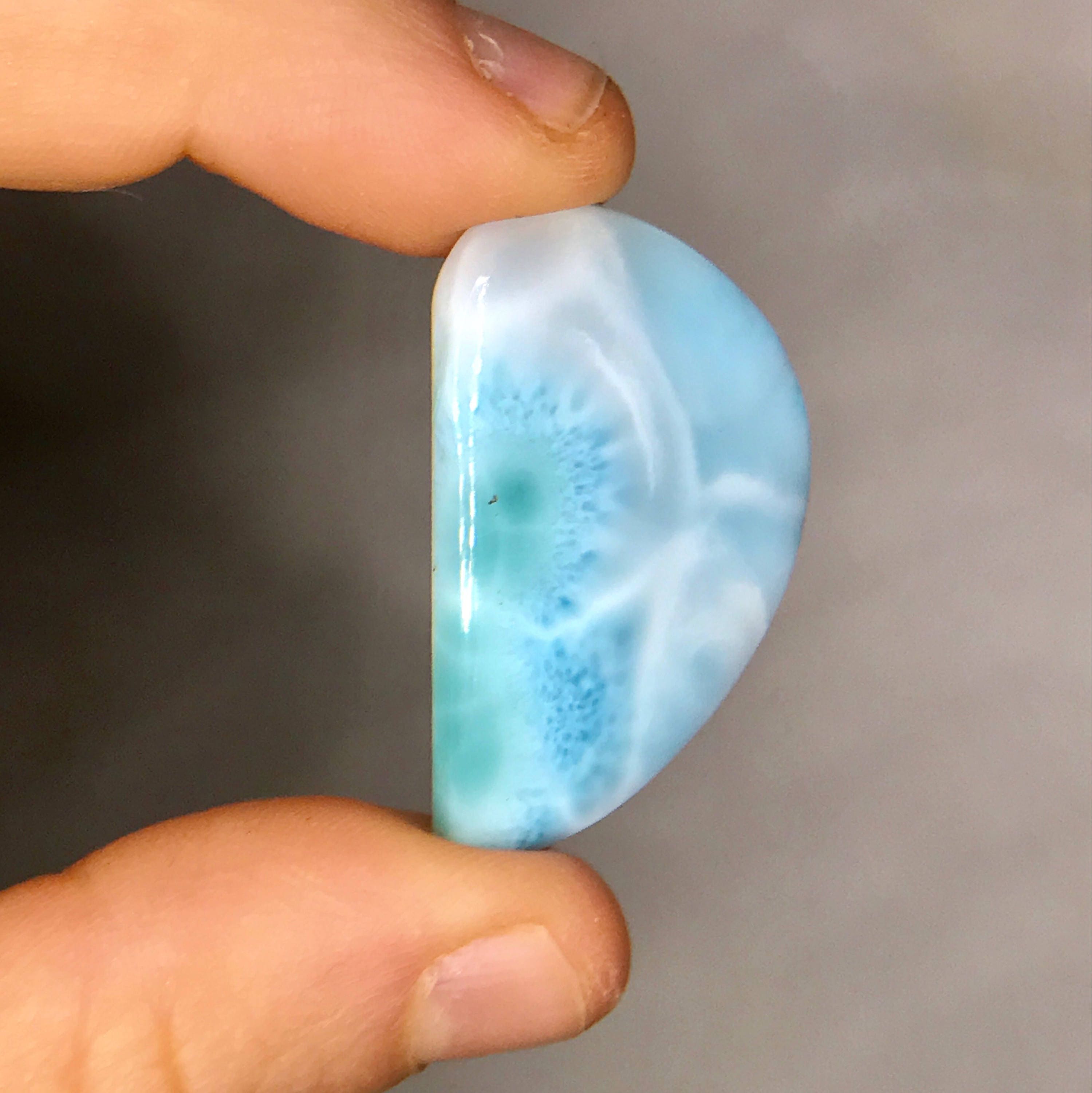 Bright Larimar Cabochon – Metaphysical Larimar – Blue Stone Jewelry – Dominican Republic Larimar – Jewelry Makings