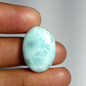 Larimar Gemstone Cabochon: Loose Stone For Jewelry Making (22x16 Mm, 19cts.)