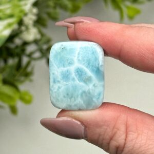 Larimar Cabochon | 11g | - #1 (polished Blue Crystal Jewelry, Throat Chakra, Peace, Ocean)