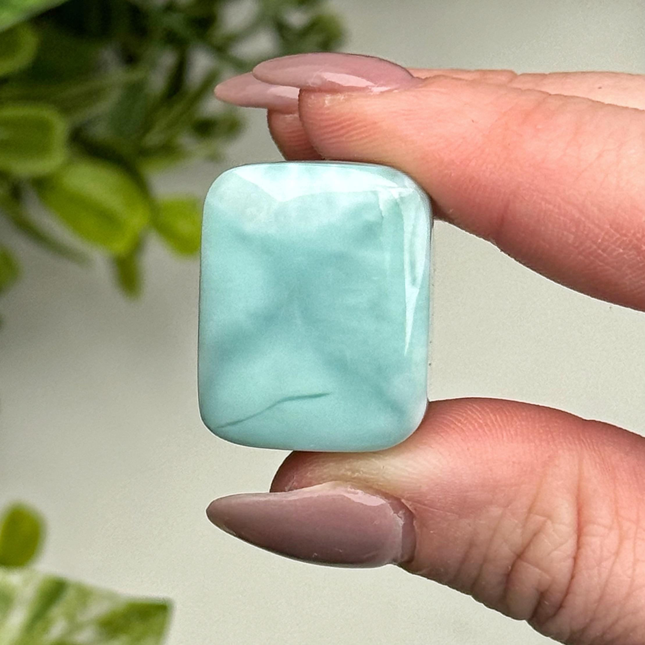 Larimar Cabochon | 11g | - #10 (polished Blue Crystal Jewelry, Throat Chakra, Peace, Ocean)