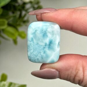 Larimar Cabochon | 12g | - #3 (polished Blue Crystal Jewelry, Throat Chakra, Peace, Ocean)