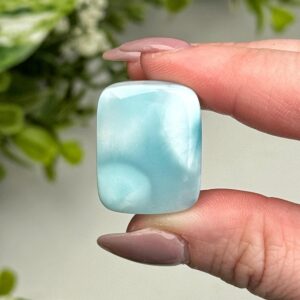 Larimar Cabochon | 11g | - #5 (polished Blue Crystal Jewelry, Throat Chakra, Peace, Ocean)