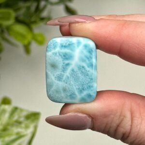 Larimar Cabochon | 11g | - #6 (polished Blue Crystal Jewelry, Throat Chakra, Peace, Ocean)