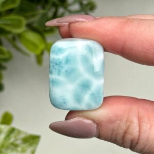 Larimar Cabochon | 11g | - #7 (polished Blue Crystal Jewelry, Throat Chakra, Peace, Ocean)