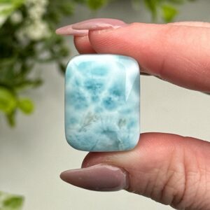 Larimar Cabochon | 11g | - #8 (polished Blue Crystal Jewelry, Throat Chakra, Peace, Ocean)