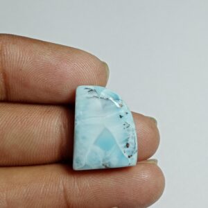 Larimar Cabochon: Loose Gemstone For Jewelry Making (19x15mm, 17cts)