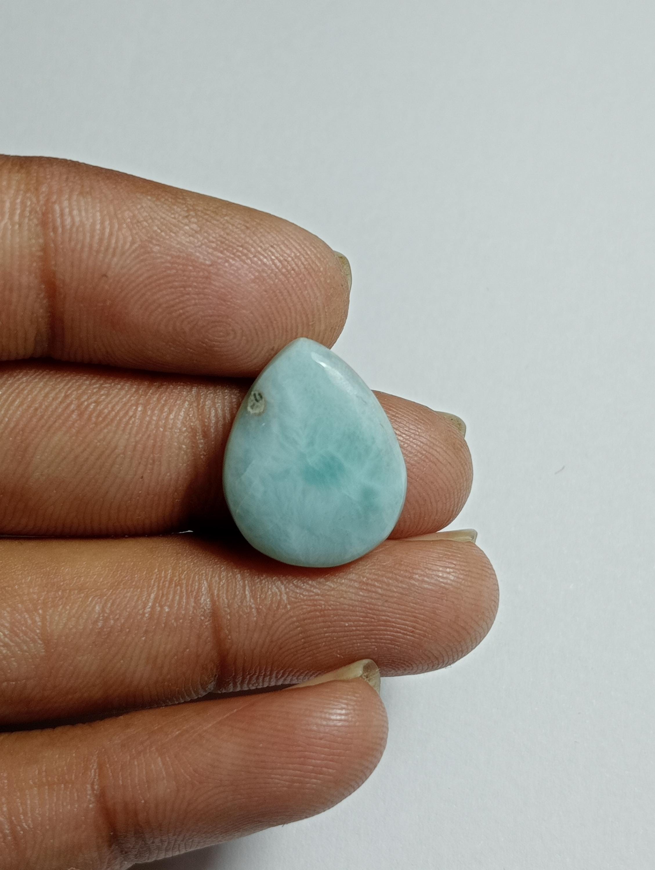 Larimar Cabochon: Loose Gemstone For Jewelry Making (18x14 Mm, 12cts) Larimar Cabochon: Loose Gemstone For Jewelry Making (18x14 Mm, 12cts)