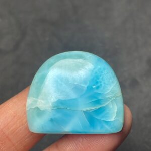 Natural Larimar Cabochon, Blue Gemstone Size- 25/39 Mm Flat Back Cabochon, High Quality Stone For Making Jewelry, Single Piece Available