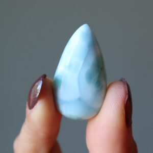 Larimar Polished Stone Save The World Teardrop Cabochon