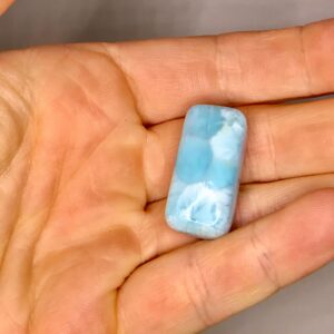 Rectangular Larimar Cabochon – Metaphysical Larimar – Blue Stone Jewelry – Dominican Republic Larimar – Jewelry Makings