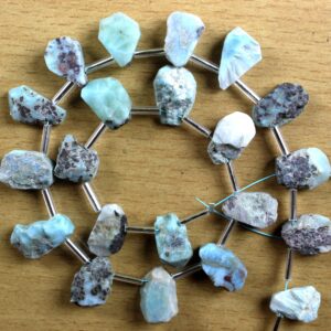 21 Natural Larimar Gemstone Roughs: Blue Jewelry Making Stones (8x11-9x15 Mm) 21 Natural Larimar Gemstone Roughs: Blue Jewelry Making Stones (8x11-9x15 Mm)