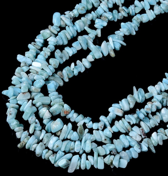 6-8mm Natural Larimar Gemstone Pebble Nugget Chip Loose Beads Bulk Lot 1,2,6,12 And 50 (d186)