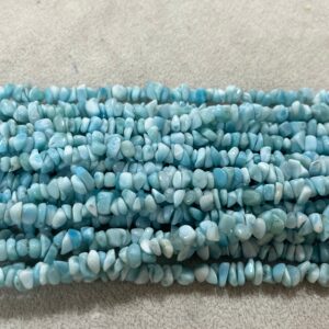 Natural Blue Larimar 4-6mm Chips Genuine Gemstone Grade A Loose Beads 15inch Jewelry Supply Bracelet Necklace Material Support Wholesale