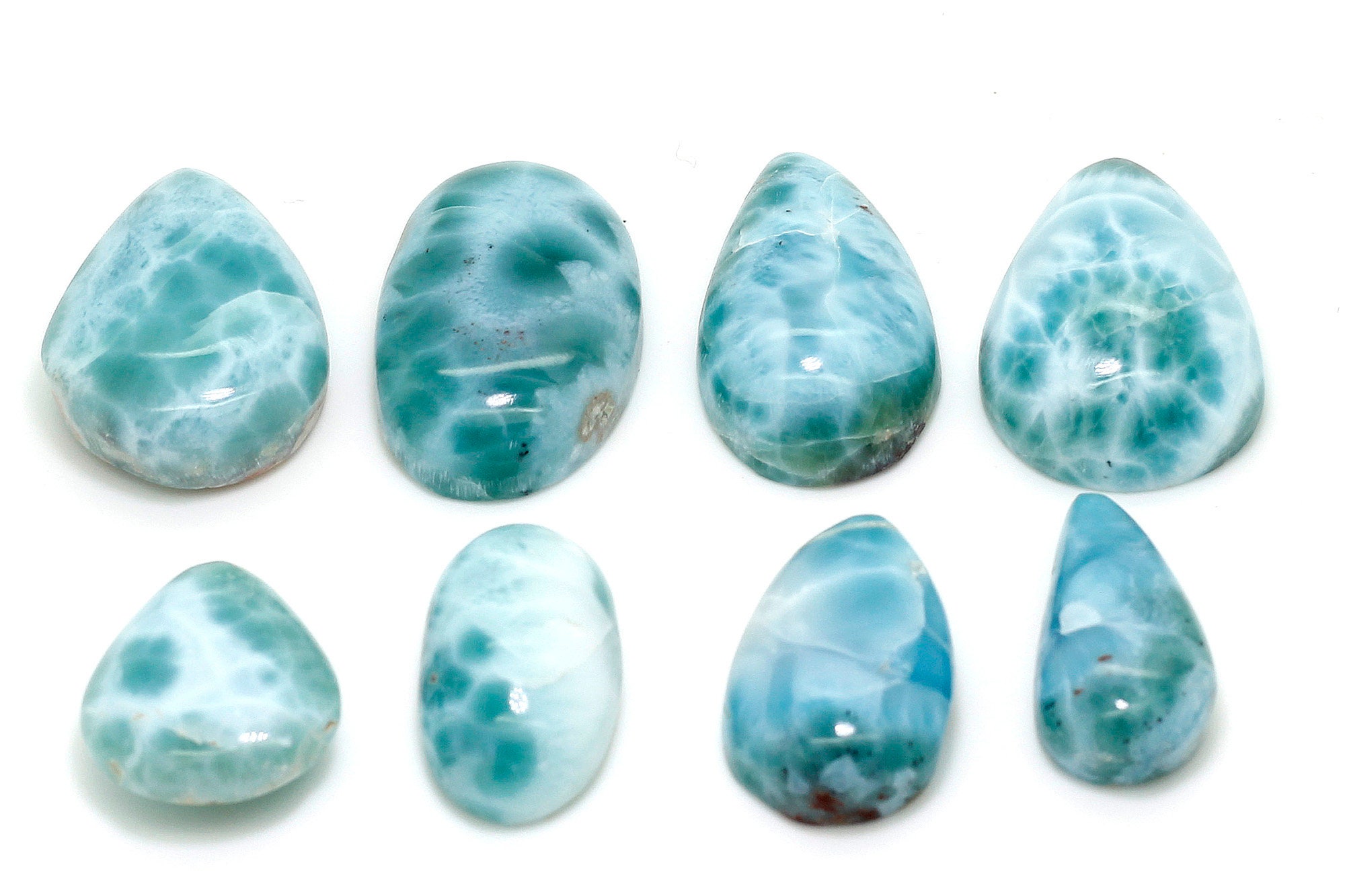Natural Dominican Larimar Cabochon - Chips Rock Smooth Stone Gemstone Pear Tear Oval Round Beads For Ring Necklace Pendant Jewelry - Pgl94 Natural Dominican Larimar Cabochon - Chips Rock Smooth Stone Gemstone Pear Tear Oval Round Beads For Ring Necklace Pendant Jewelry - Pgl94