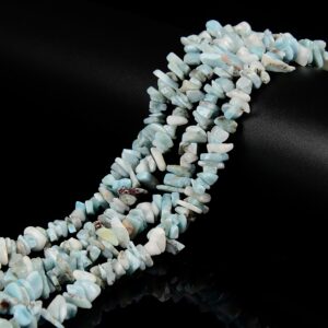 Natural Grade A Larimar Irregular Pebble Nugget Chips Beads Size 7-8mm 32"strand Natural Grade A Larimar Irregular Pebble Nugget Chips Beads Size 7-8mm 32"strand