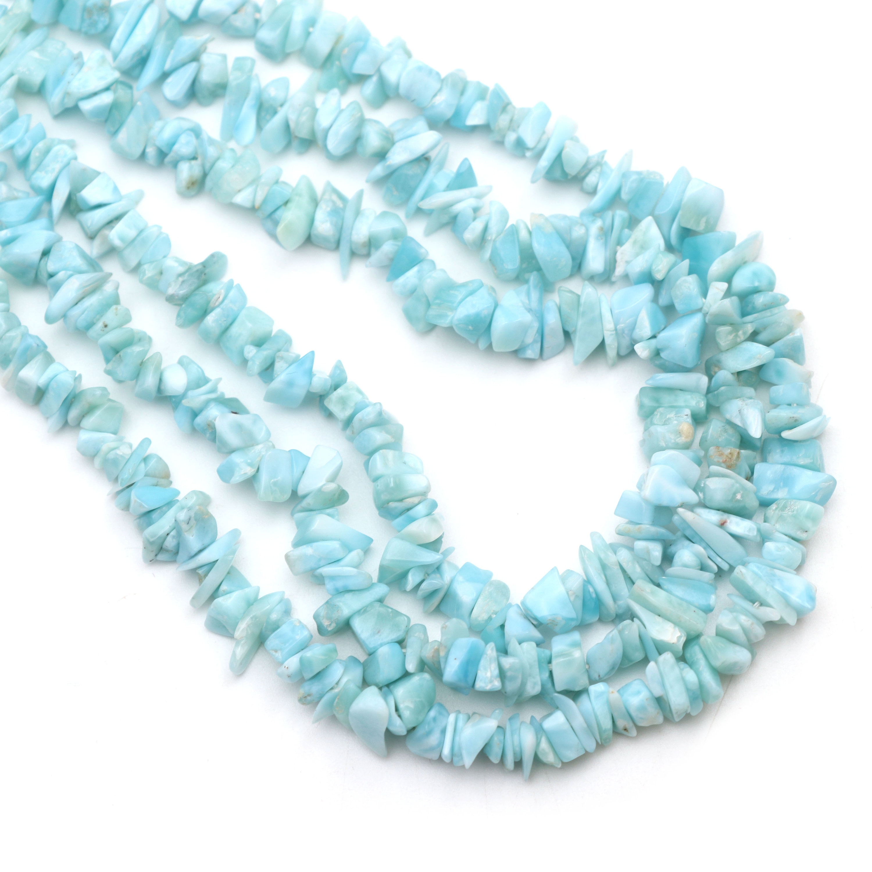 Natural Larimar Smooth Nuggets Beads | 5x6 Mm To 5x7 Mm | Necklace For Women | 36 Inch Full Strand, , Price Per Strand