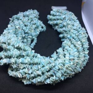 Pack Of 10 Strands / quantity Pack- Natural Larimar Uncut Chips Shape Gemstone Beads, 36 Inch Long Strand For Sale Pack Of 10 Strands / quantity Pack- Natural Larimar Uncut Chips Shape Gemstone Beads, 36 Inch Long Strand For Sale