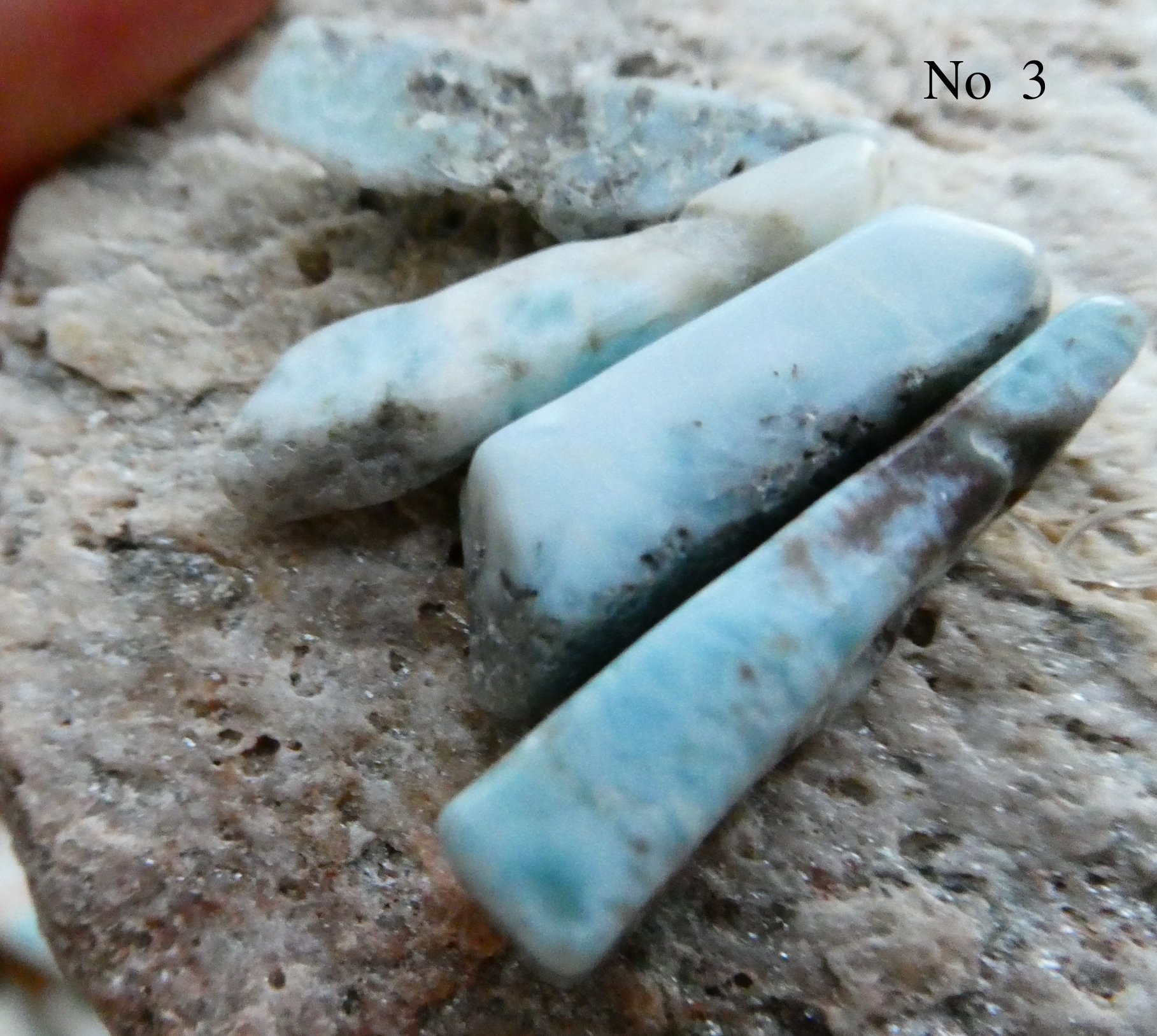 Raw Larimar Sticks 18-21mm Beads -4 Pcs Free Form Gemstone- Jewelry Making -craft Beads Raw Larimar Sticks 18-21mm Beads -4 Pcs Free Form Gemstone- Jewelry Making -craft Beads