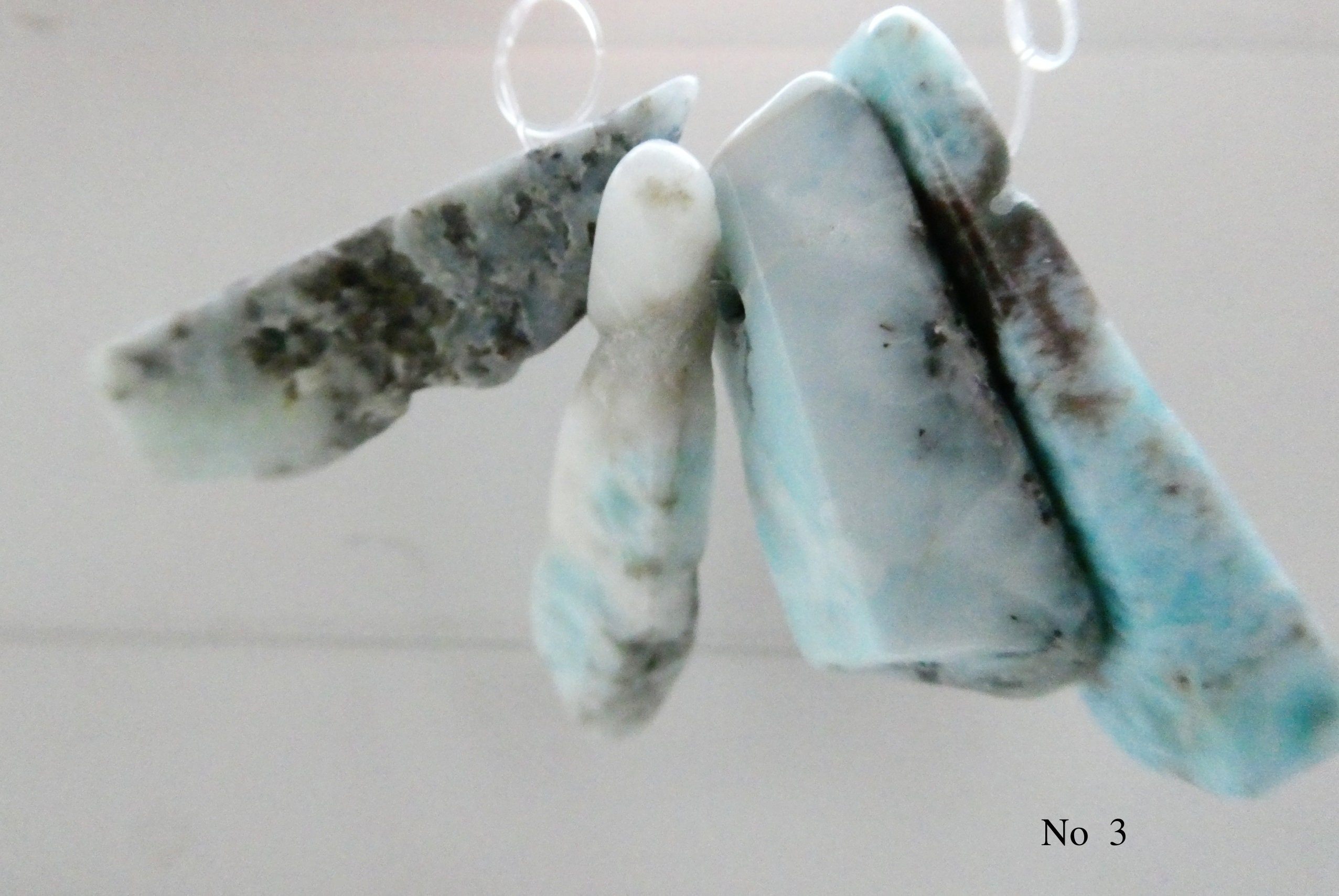 Raw Larimar Sticks 18-21mm Beads -4 Pcs Free Form Gemstone- Jewelry Making -craft Beads