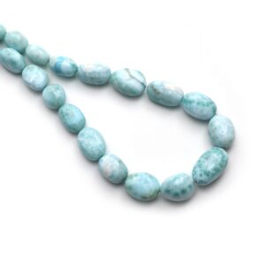 Larimar Smooth Tumble Beads, 7x11 mm to 13.5x21.5 mm, Larimar Jewelry, 18 Inches Full Strand, Price Per Strand Larimar Smooth Tumble Beads, 7x11 mm to 13.5x21.5 mm, Larimar Jewelry, 18 Inches Full Strand, Price Per Strand