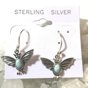 Larimar Bat Earrings Larimar Bat Earrings