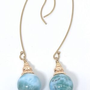 Gold-filled And Larimar Earrings Gold-filled And Larimar Earrings