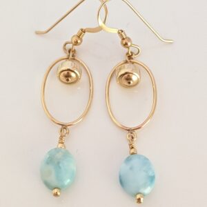 Gold-filled And Larimar Earrings Gold-filled And Larimar Earrings