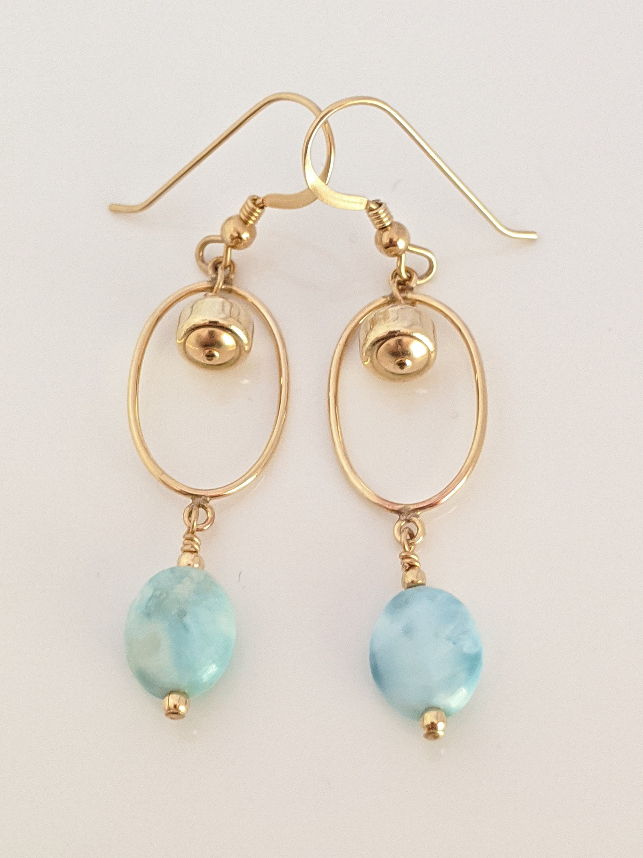 Gold-filled And Larimar Earrings Gold-filled And Larimar Earrings