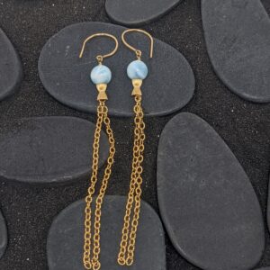Gold-filled And Larimar Earrings Gold-filled And Larimar Earrings