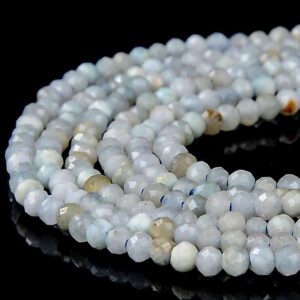 Natural Dominican Larimar Gemstone Grade A Micro Faceted Round 2mm Loose Beads 15 Inch Full Strand (80018187-p95)